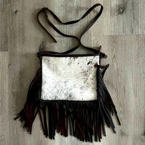 American Darling White Cowhide & Leather crossbody